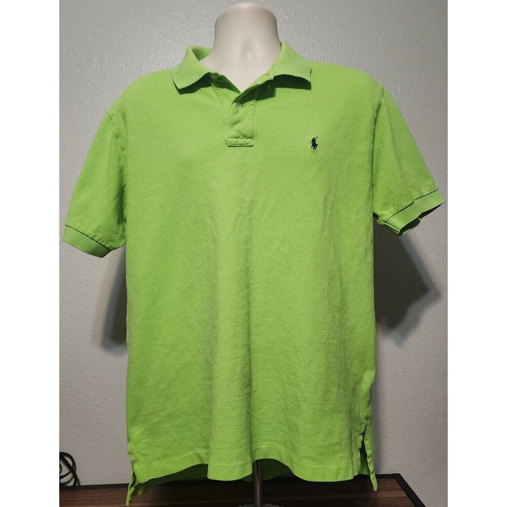 Ralph Lauren Polo Shirt, Short Sleeve Green Size XL 100% Cotton